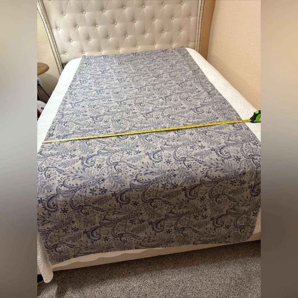 Ethan‎ Allen Queen Duvet Cover Blue Gray Paisley 90