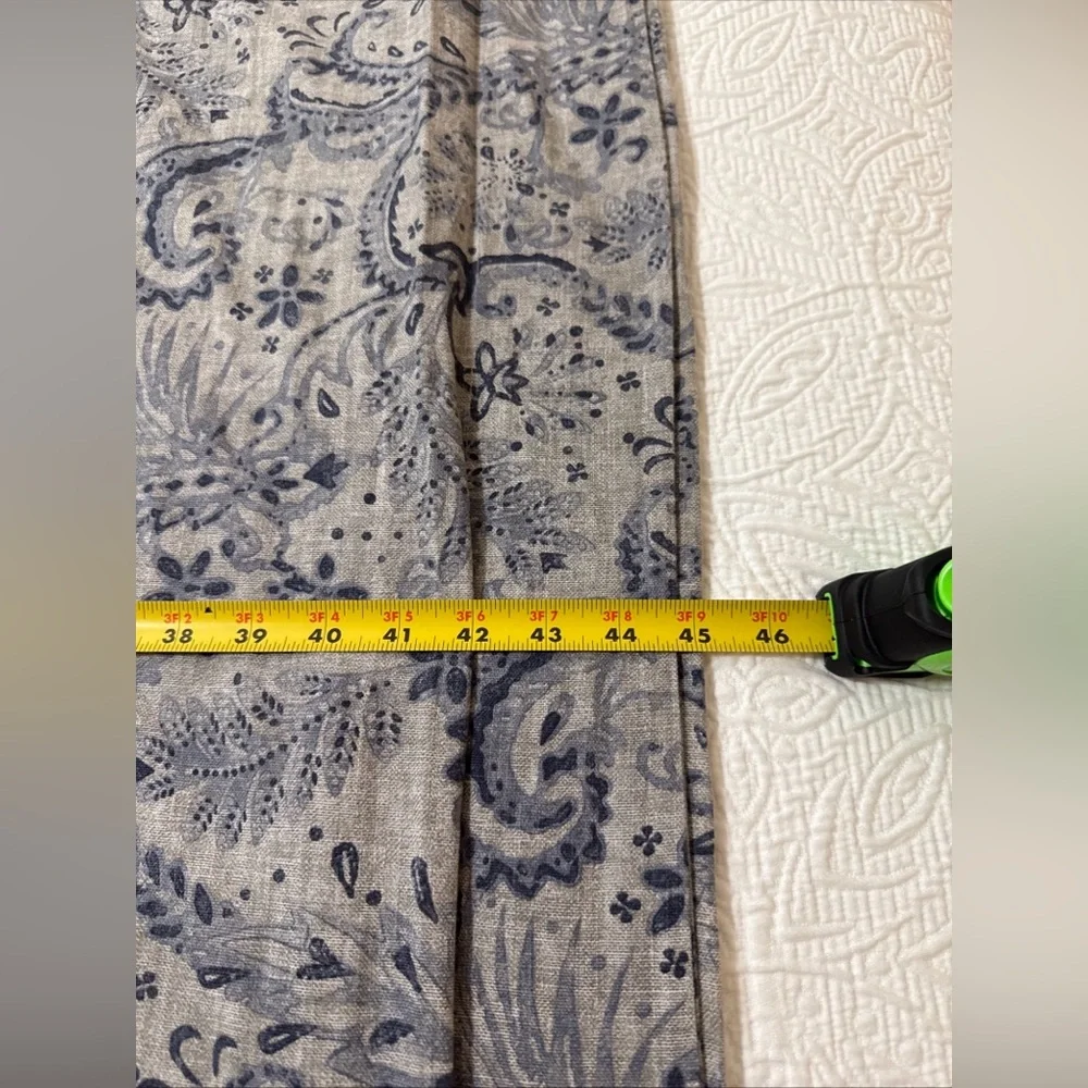 Ethan‎ Allen Queen Duvet Cover Blue Gray Paisley 90