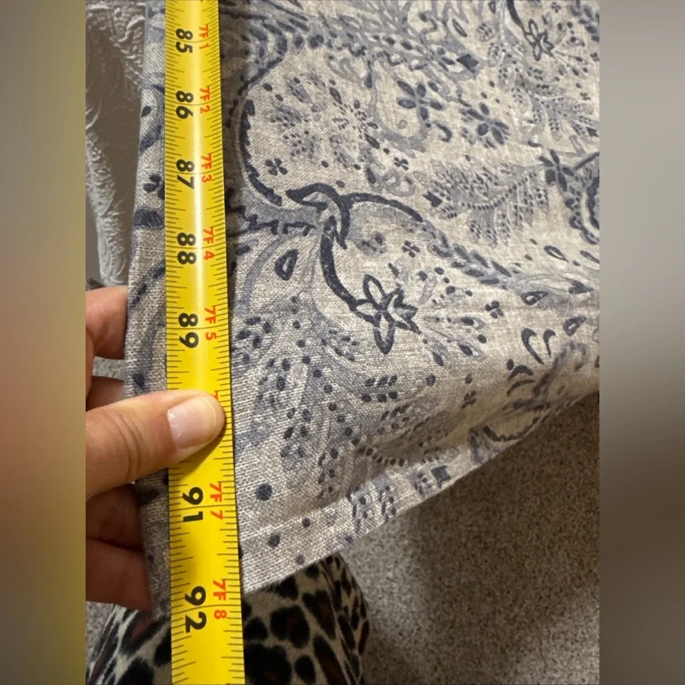 Ethan‎ Allen Queen Duvet Cover Blue Gray Paisley 90