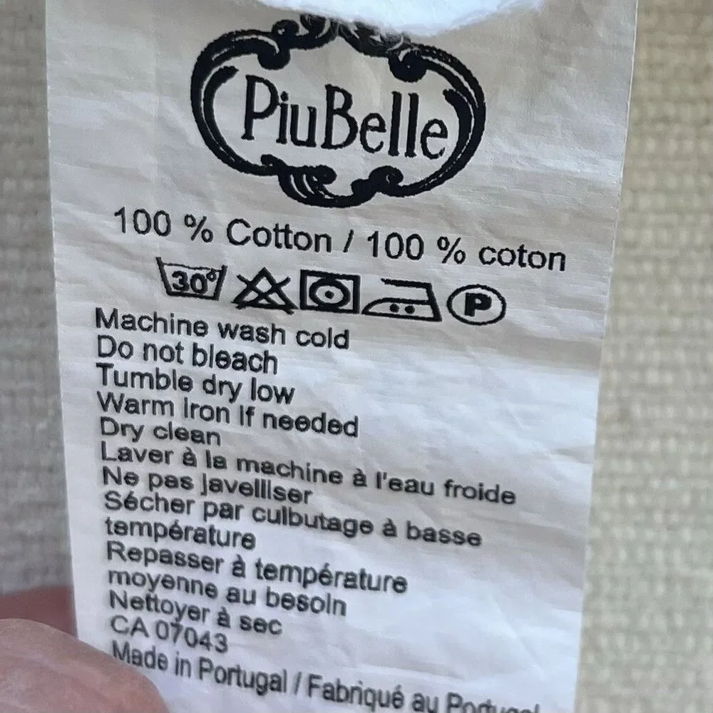 PiuBelle Portugal 2 King Pillowcases Gray Cotton Percale Piu Belle