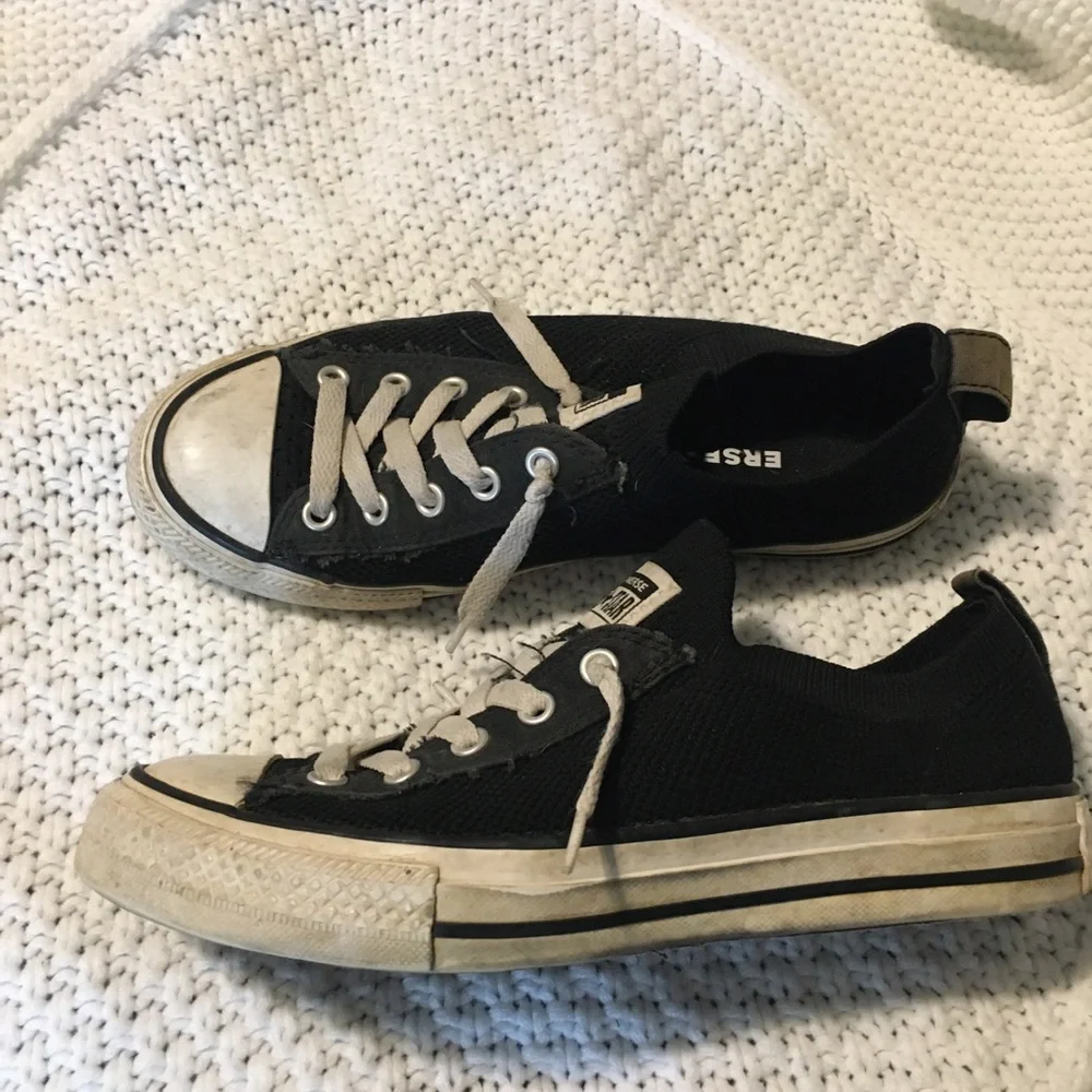 Converse white timeless wear