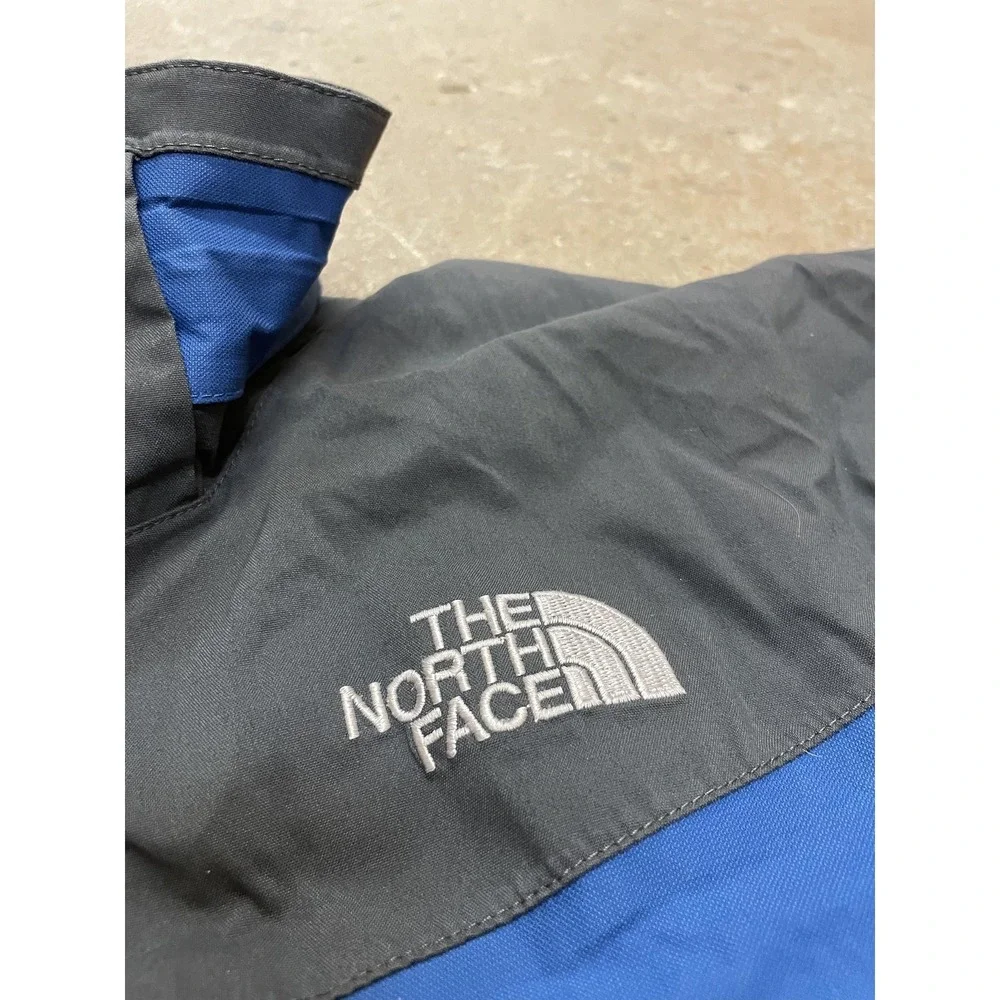 The North Face Jacket Mens Medium Blue Black HyVent‎ Waterproof Hooded Shell