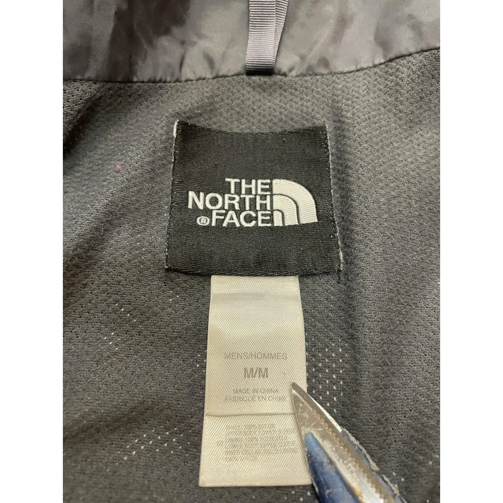 The North Face Jacket Mens Medium Blue Black HyVent‎ Waterproof Hooded Shell