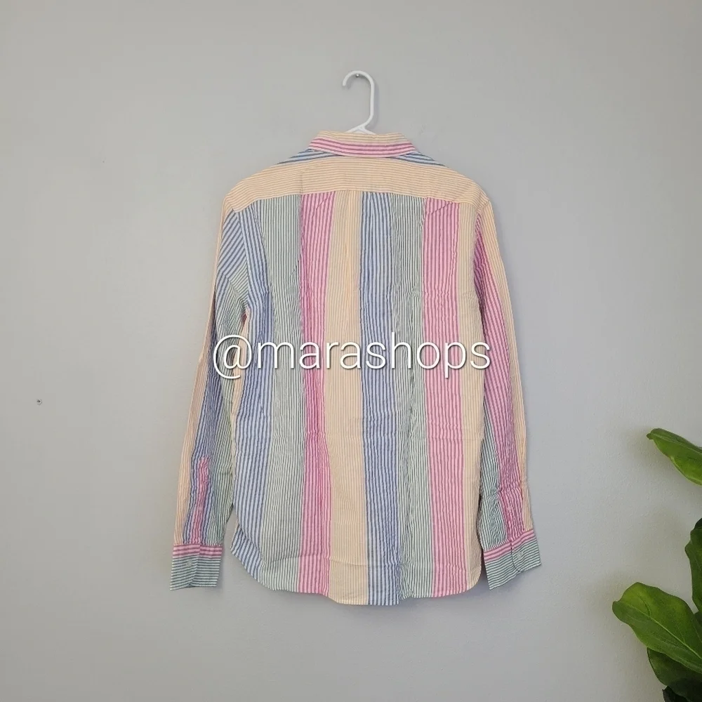 J. CREW Slim Seersucker Stripe Shirt