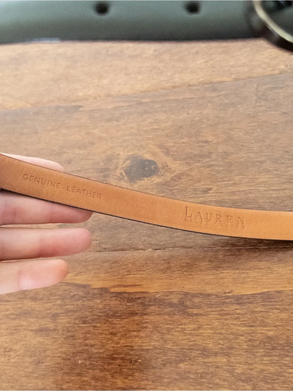 Lauren Ralph Lauren Black Genuine Leather Skinny Belt Small Minimalist Classic