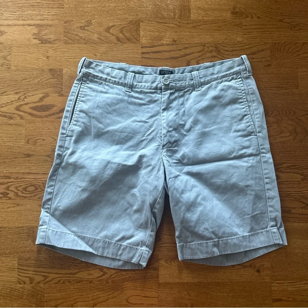 J.Crew Gramercy Shorts 33 Chino Pockets Gray Stone Poplin Cotton Twill 9