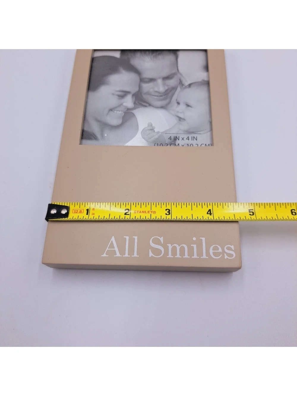 Neutral 'All Smiles' Photo Frame 4x4 Image