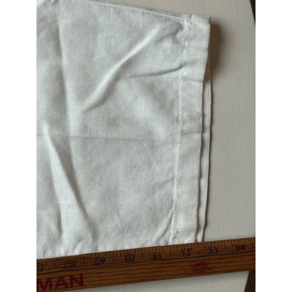 Isle Bay Linens White Linen Blend Pull On Drawstring Mens Pants 33