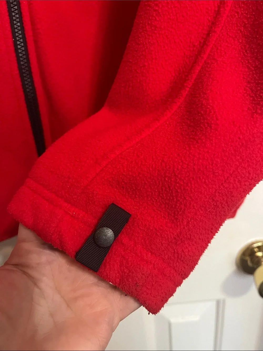 The North Face Men’s Bright Red Full-Zip Fleece Jacket Small
