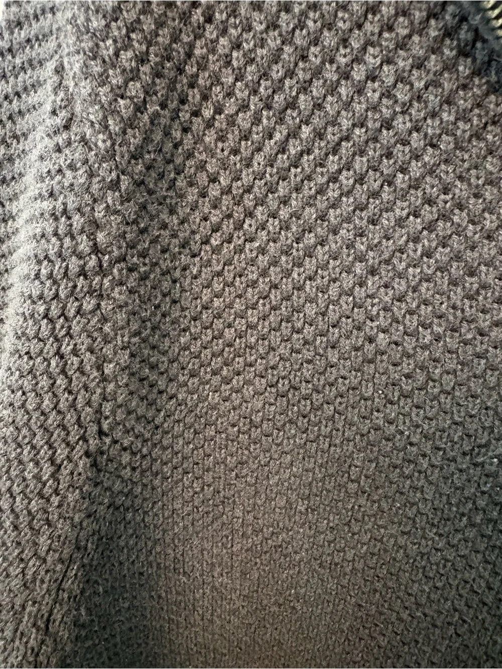 J. Crew Men’s Charcoal Quarter-Zip Textured Knit Sweater