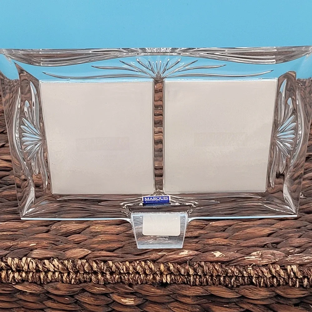 Marquis by Waterford Roselle Double Picture Frame Unisex OS Clear Crystal Decor
