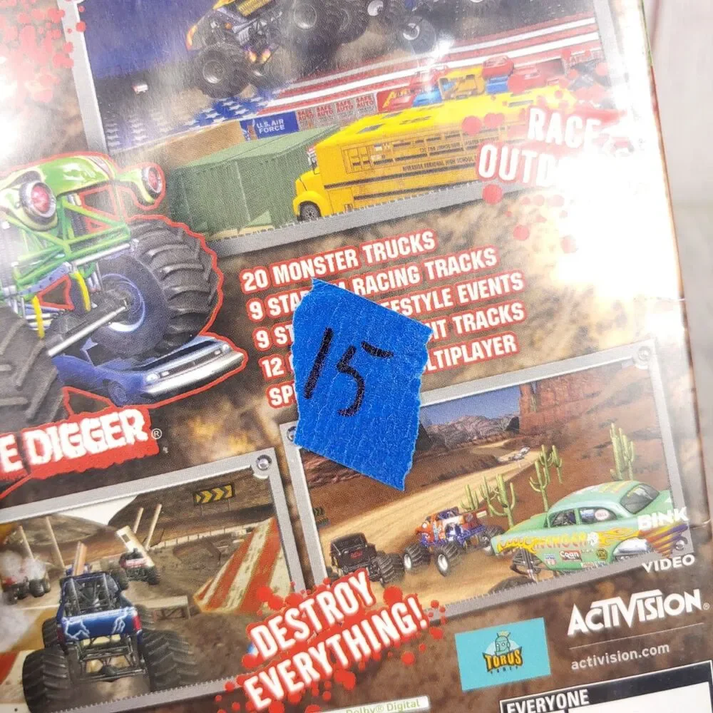 Monster Jam Microsoft Xbox 360 Video Game Disc Activision Off Road Racing TESTED
