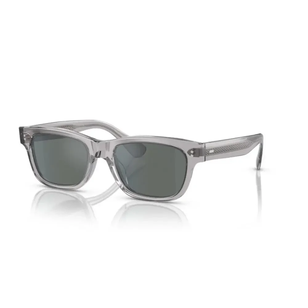 Oliver Peoples Transparent Gray Frame Sunglasses with Dark Gray Lenses
