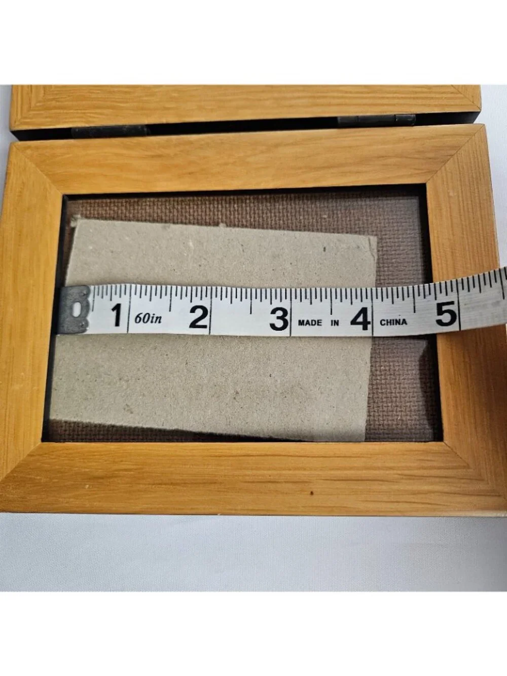 Picture Frame Wood Hinged Double Holds Two 3x5 Photos Folding Display