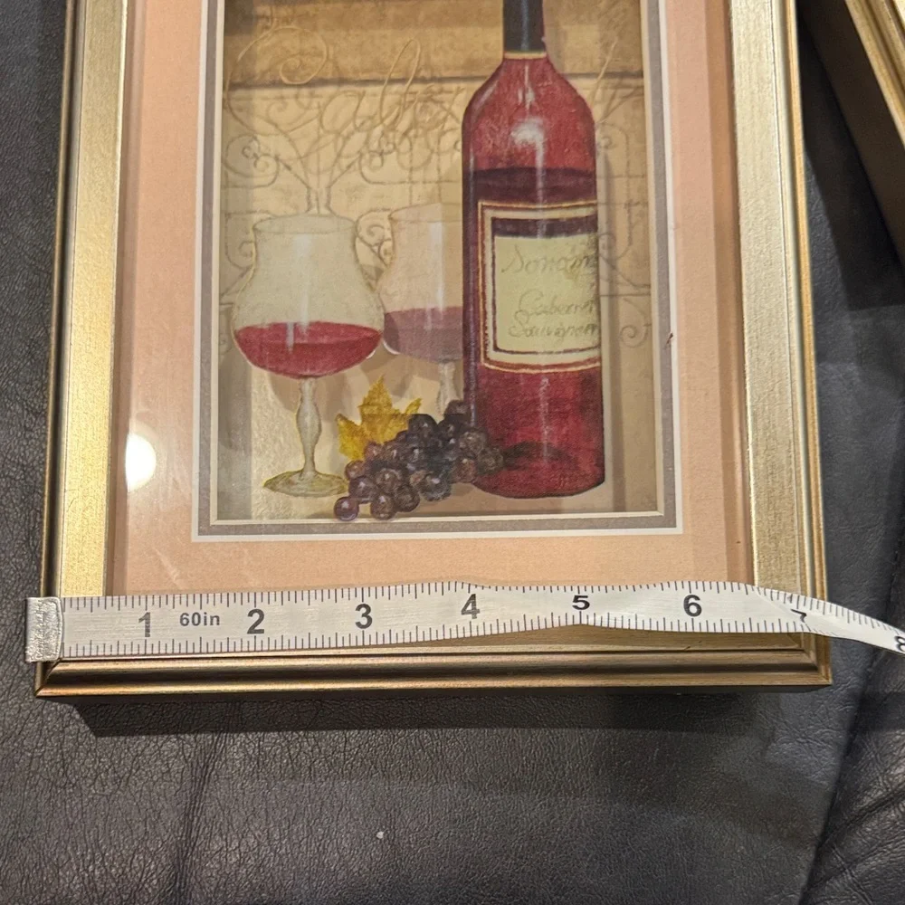 Framed Wine Art Prints with Gold Frames