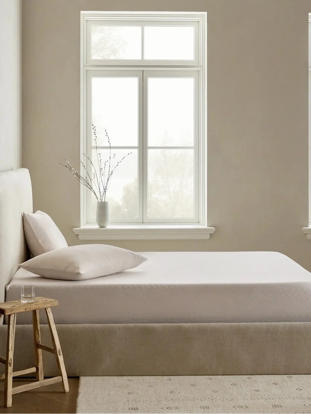 Quince European Linen Fitted Sheet Set in Natural Linen