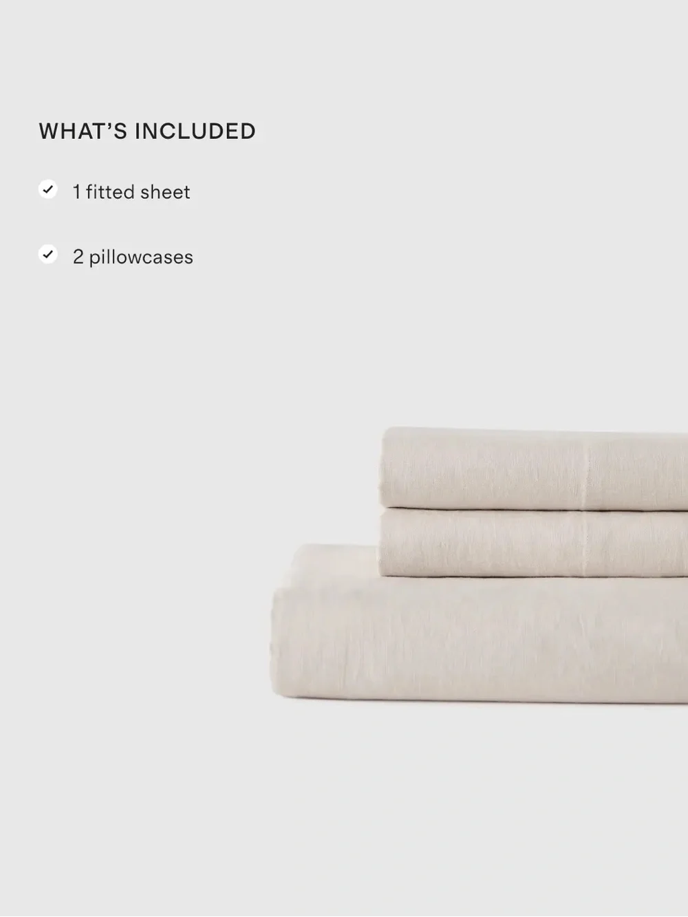 Quince European Linen Fitted Sheet Set in Natural Linen