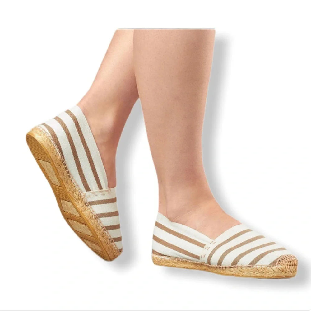 Cousu Main Classic flat Jute stripes espadrilles