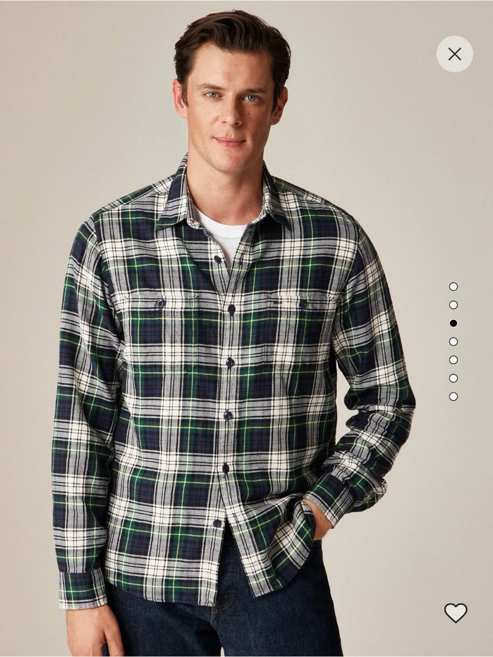 J. Crew lightweight plaid