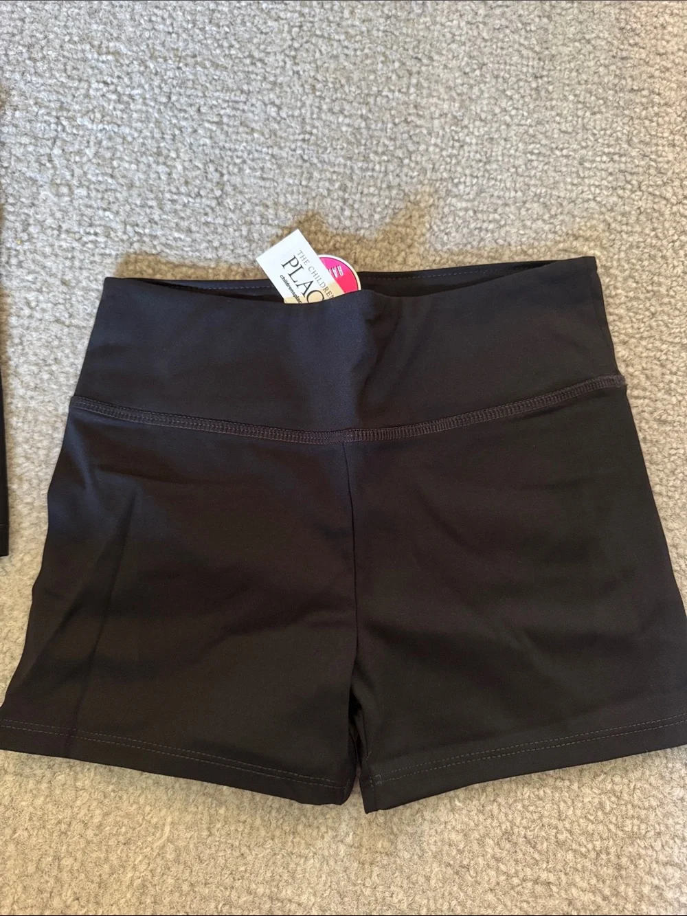 The Children's Place Black Kids High-Rise Athletic tumble Shorts