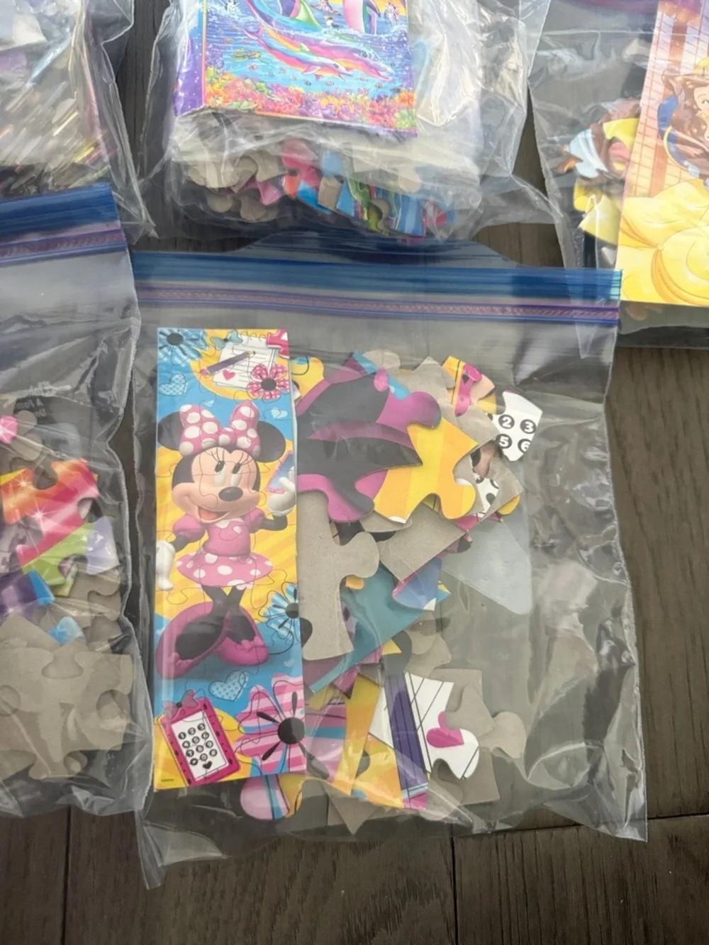 Disney Princess & Lisa frank  Puzzle Pieces Value Pack - Multicolor