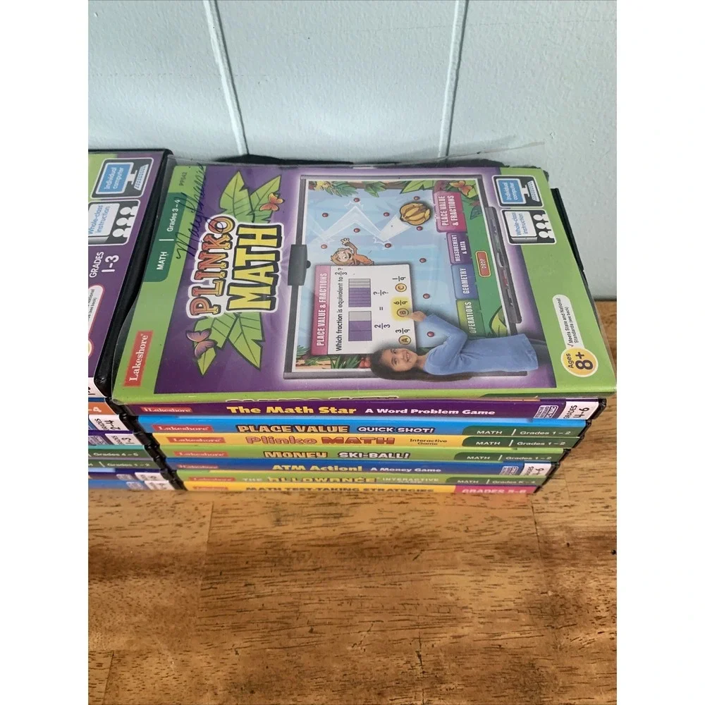 Lakeshore Interactive Whiteboard Software PC/Mac Lot of 16 Grades 1st-6th Math