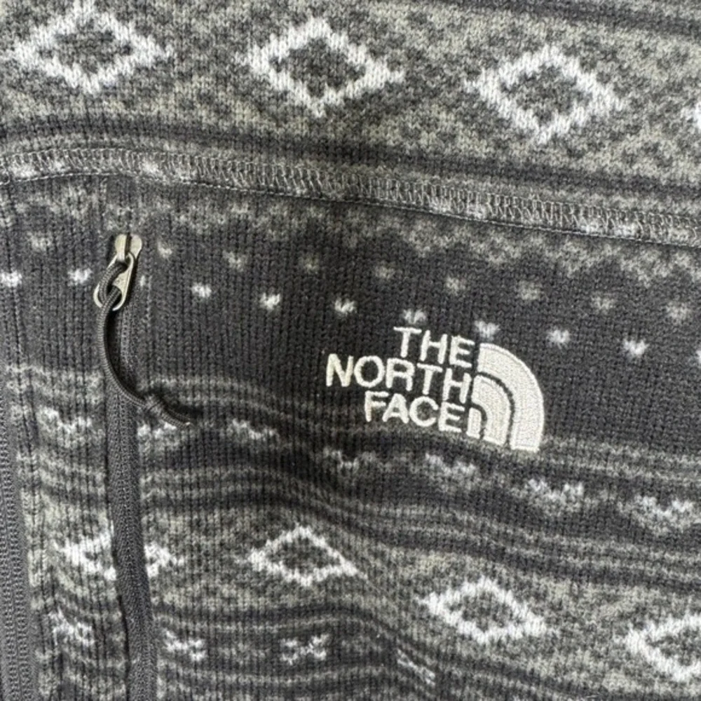 The North Face Tsillan 1/4 Zip Fleece Mens‎ XL Aztec/Nordic Pattern Black/Gray