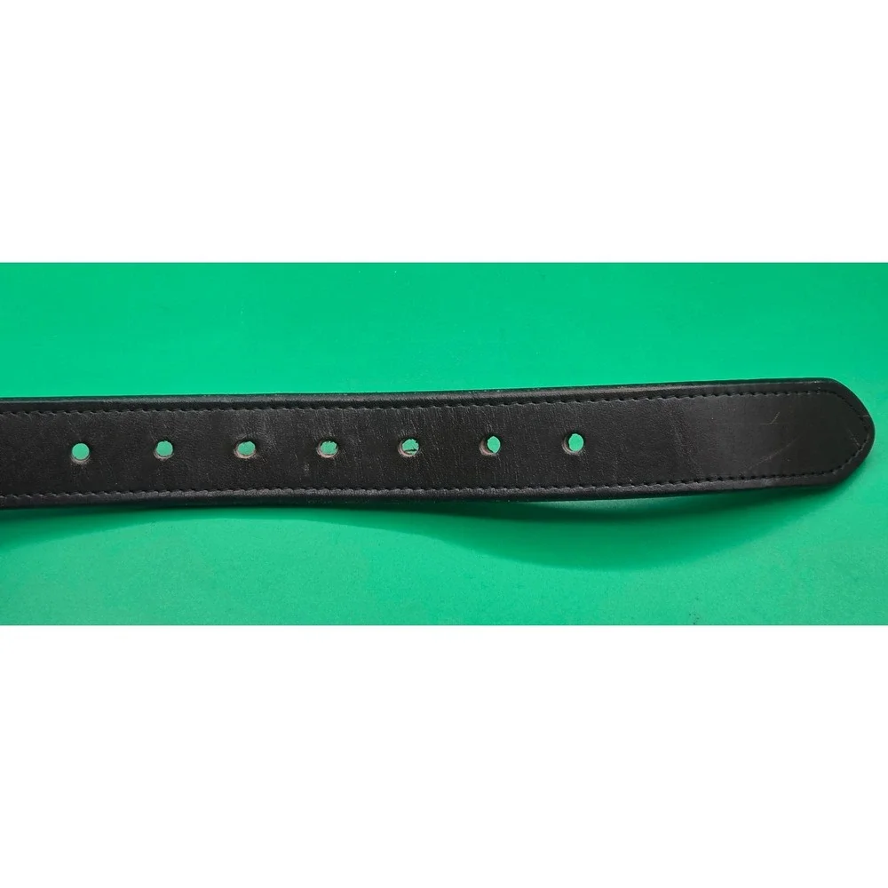 Duluth Trading Co Mens Brown Leather Lifetime Belt Solid Brass Buckle 48 85362