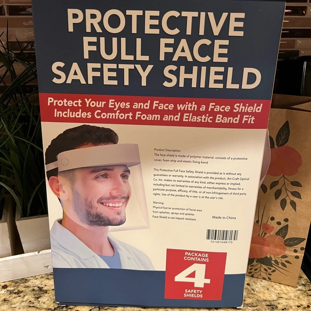 Protective Full Face Mask Safety Shield 4 Pack
