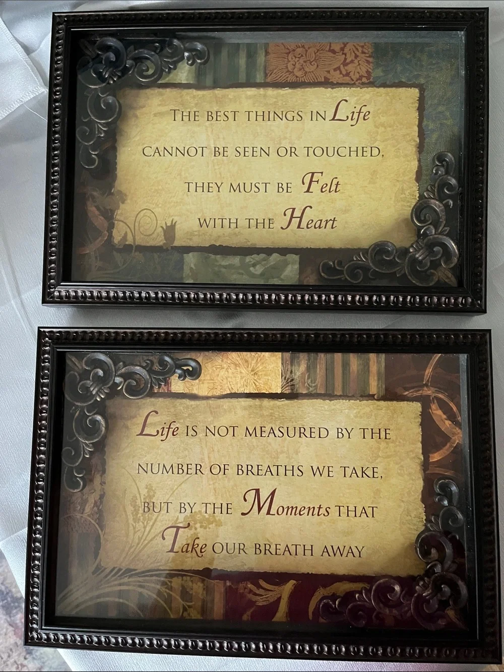 Framed Inspirational Wall Art - Bronze/Brown Frames - 9