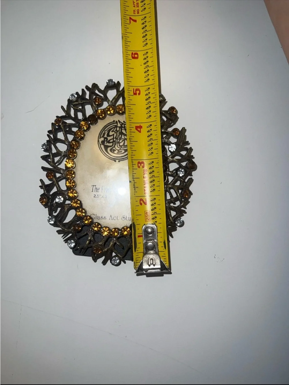 The French Collection Oval Frame with Rhinestones- glass act studio