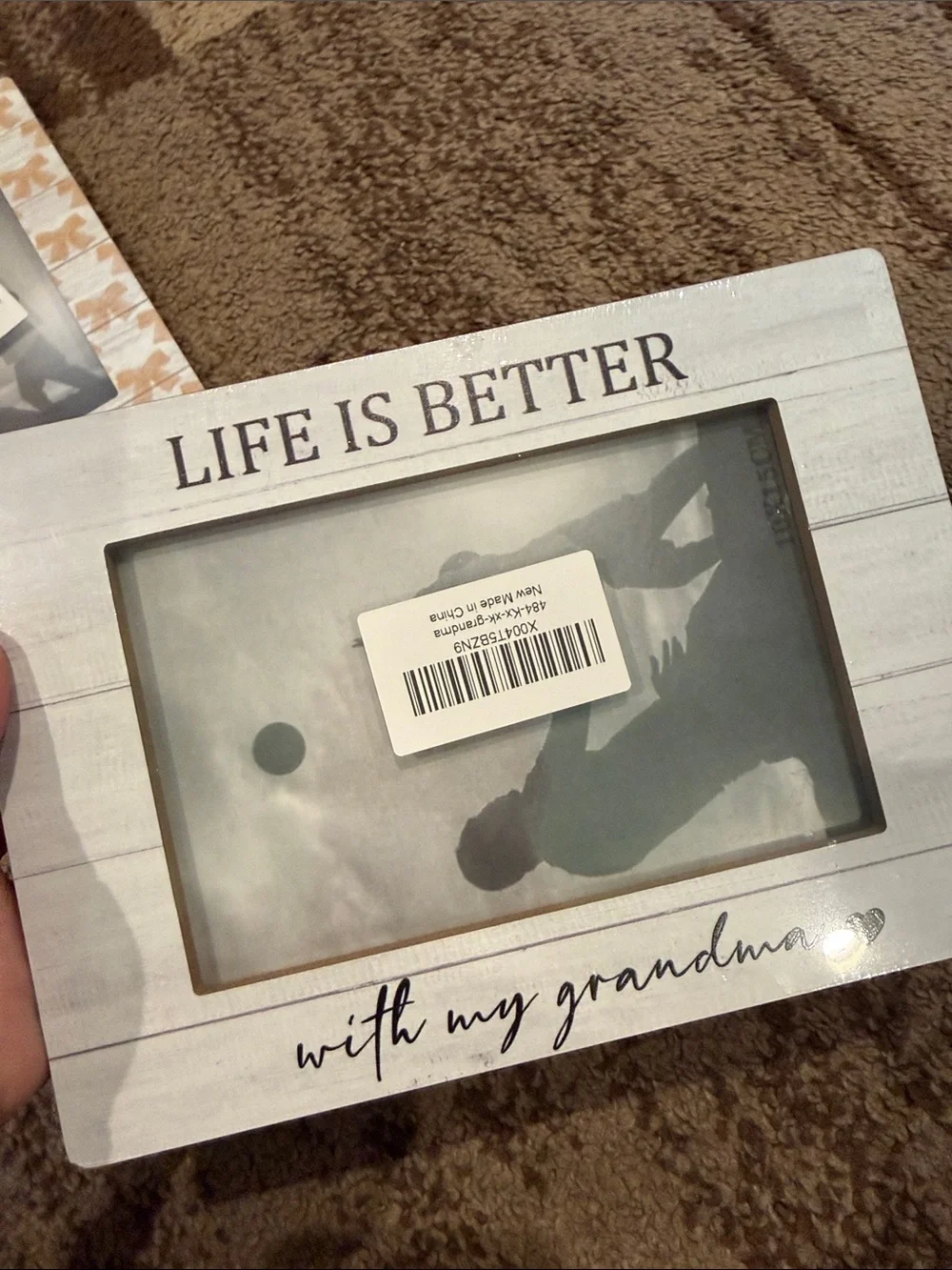 2-Pack - Life Is Better With My Grandma and Orange Bow Wooden Picture Frames