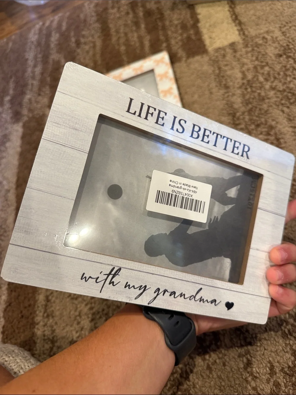 2-Pack - Life Is Better With My Grandma and Orange Bow Wooden Picture Frames