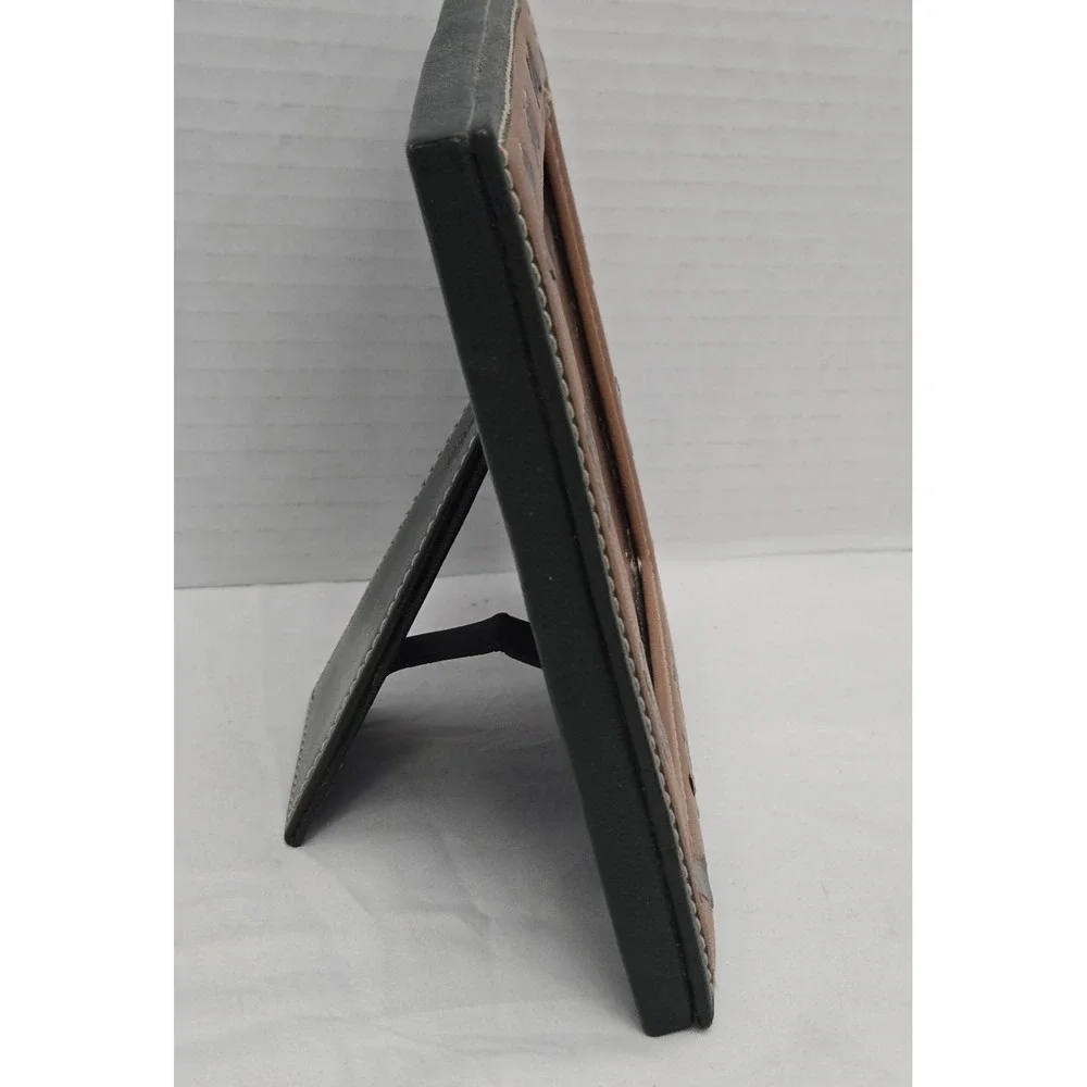 New York Dog Two-Tone Brown Leather Dog Bone Photo Frame - Rare