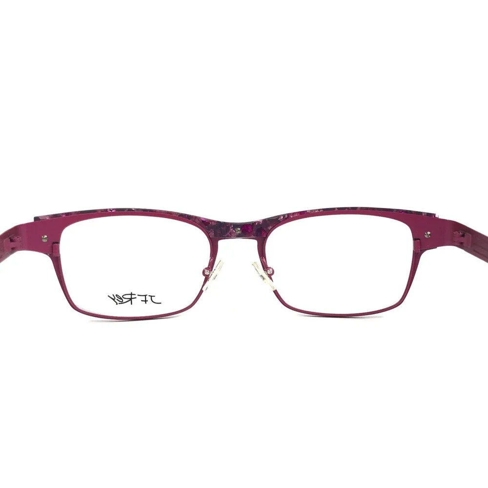 J.F. Rey Eyeglasses Frames JF2552 8585 Fuchsia Plum Pink Purple Brown 50-19-138