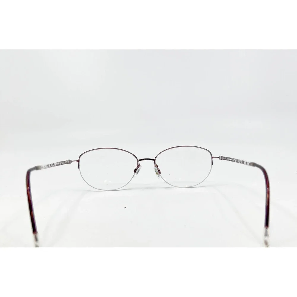 Gloria Vanderbilt Eyeglasses Womens Burgundy Semi-Rimless Metal Frames 53-16-135