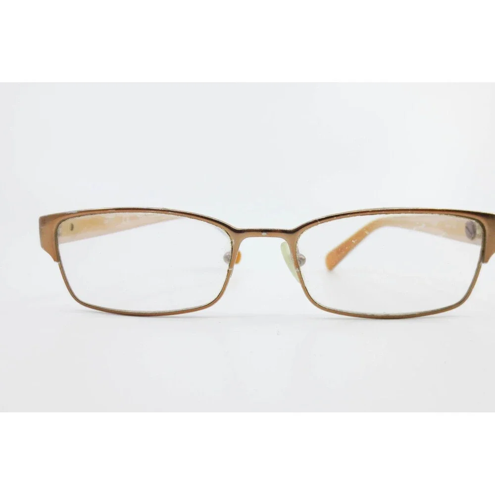 DKNY DY 5033 Bronze Rectangular Eyeglass Frames Women 52 16 135 Tan Temples