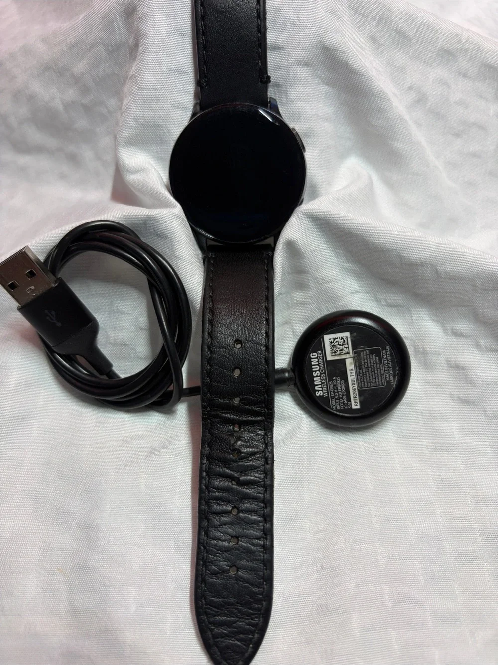 Samsung Galaxy Active2 Black Leather Strap Smartwatch