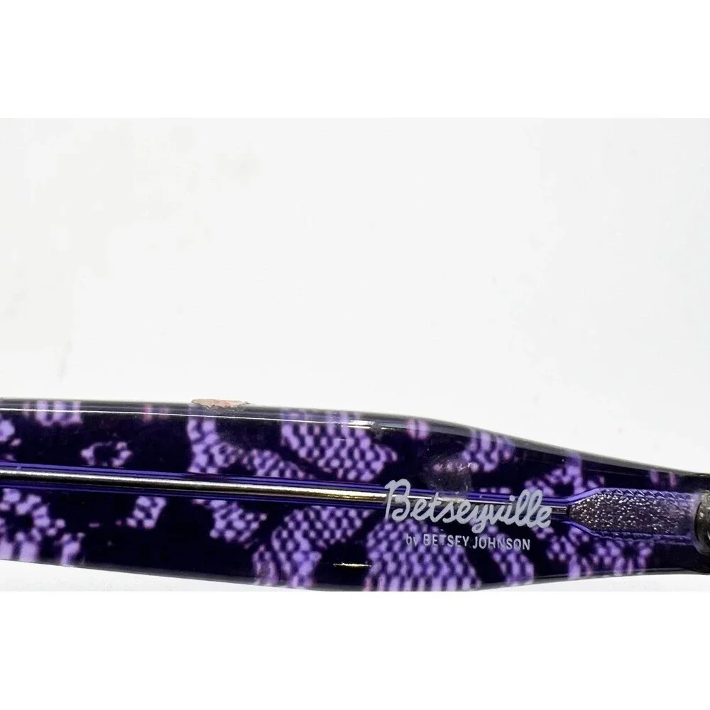 Betseyville Eyeglasses Womens Purple Lace BV108 Cat Eye 53-16-140