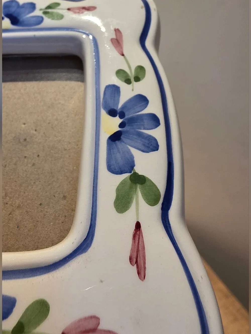 Caleca Italy Giardino Ceramic Floral Picture Frame Vintage