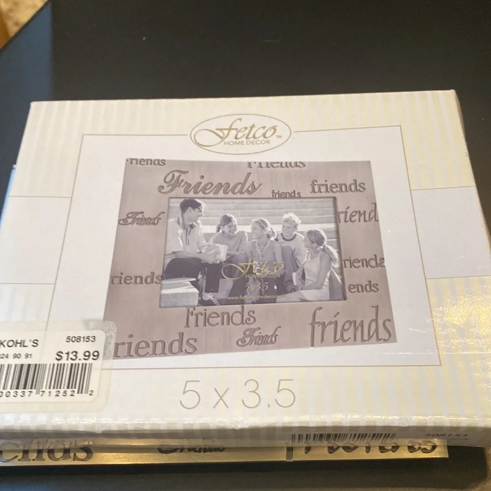 Friends Fetco  Pewter 5x3.5” picture frame new in box