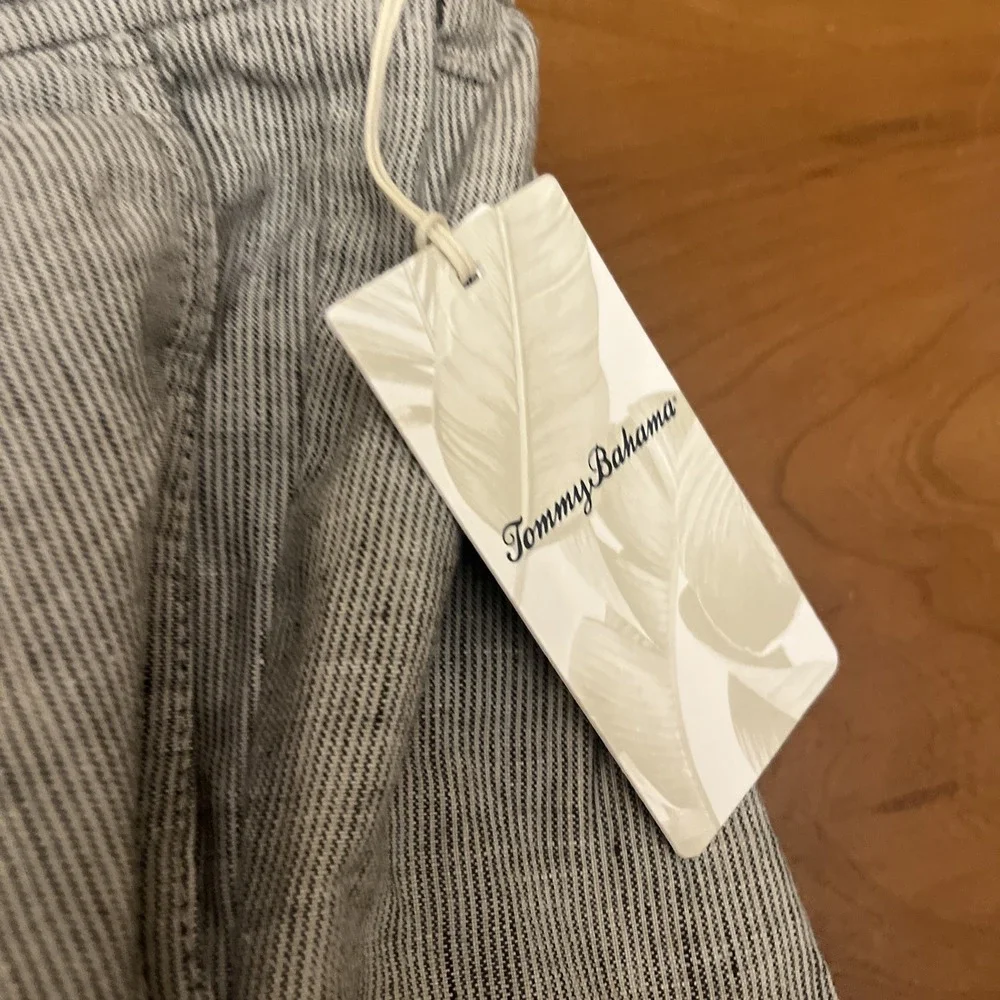 Tommy Bahama NWT Big And Tall 5XLB Island Sands Stripe Pants Linen Blend