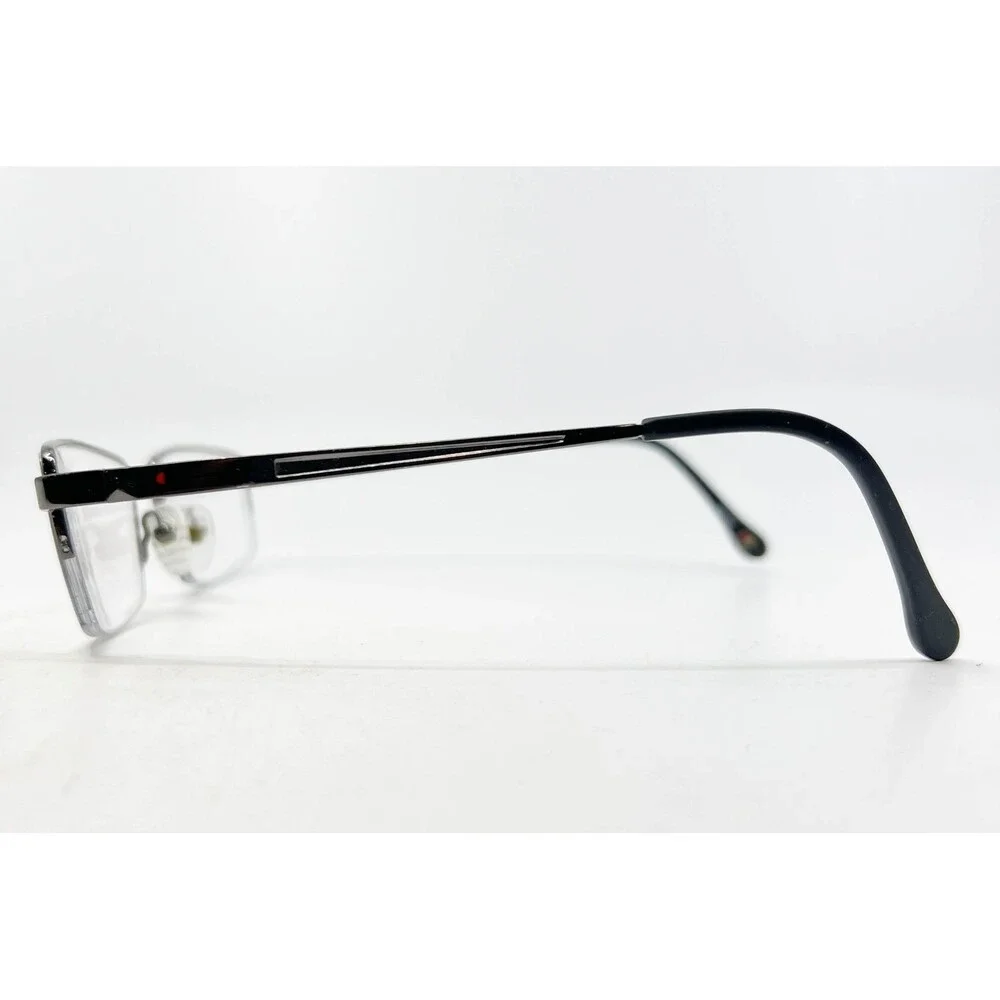 Champion Eyeglasses Mens Black Semi Rimless Rectangular CU1003 C01 54-18-140