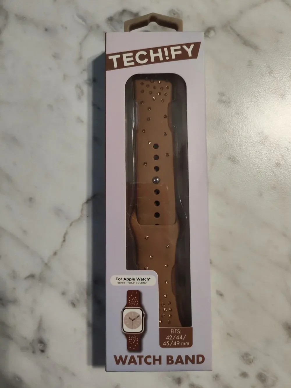 Techify Silicone Band Strap For Apple Watch Series 1-10 SE / Ultra - Brown