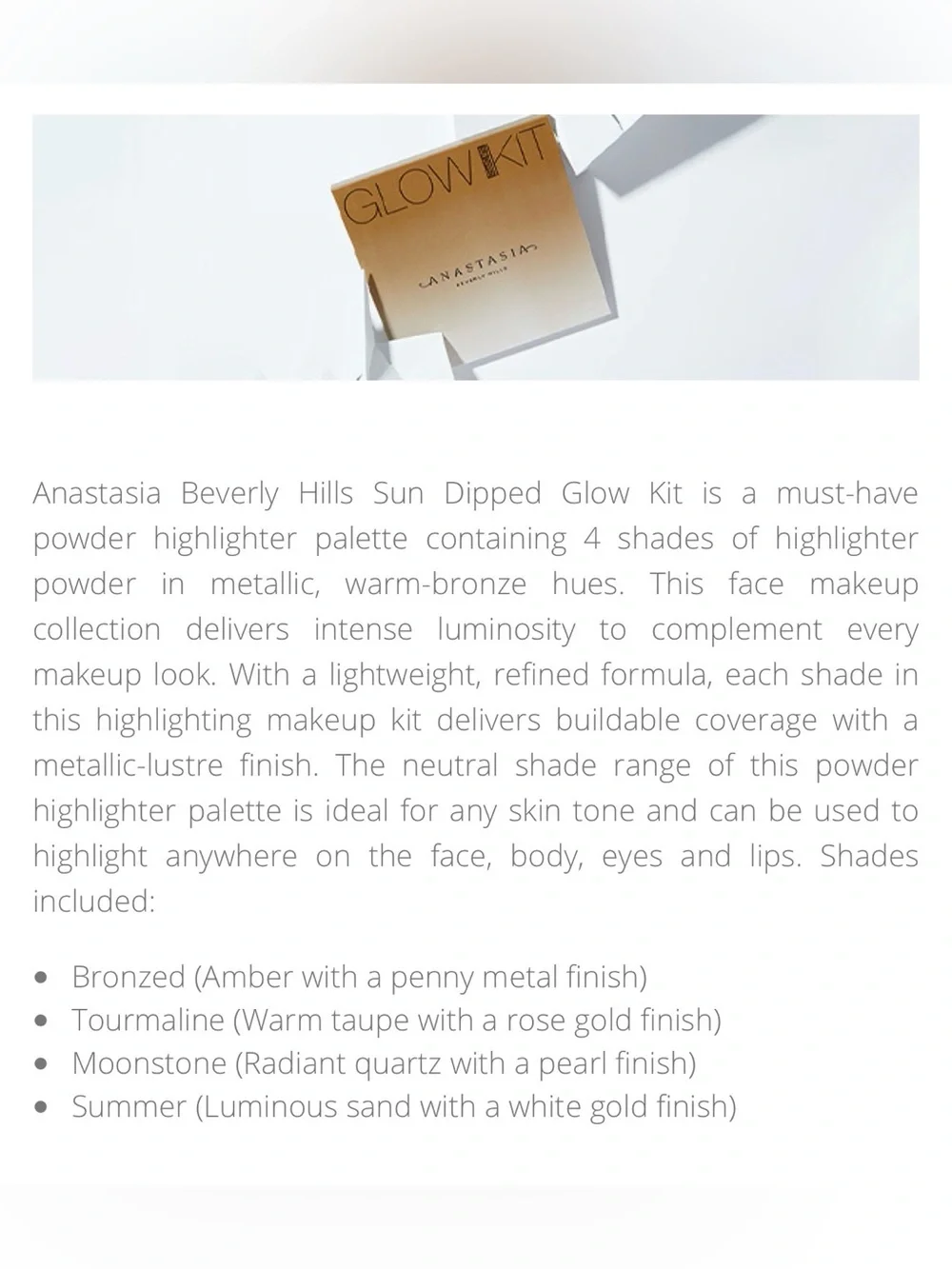 Anastasia Beverly Hills highlighter palette