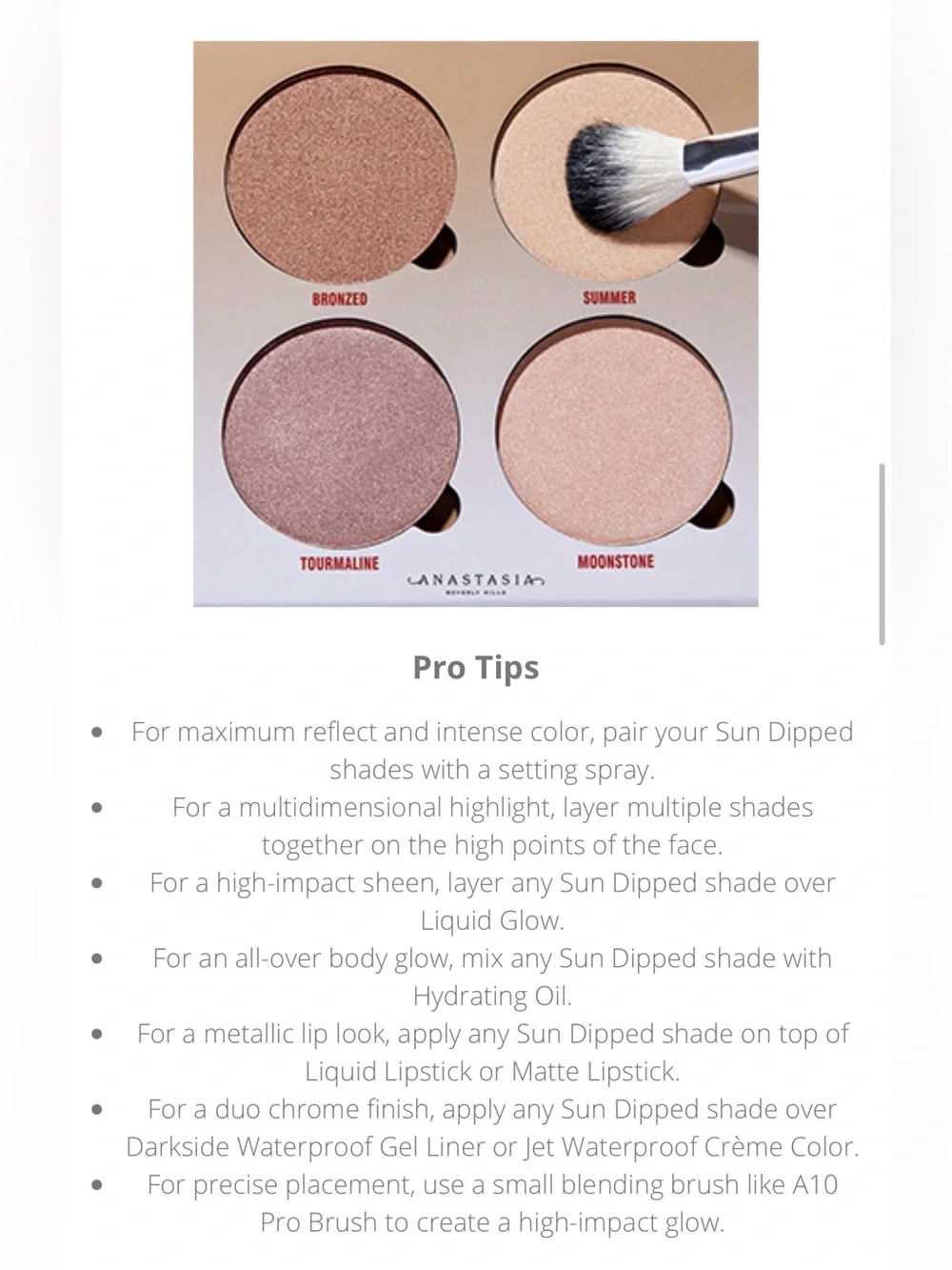 Anastasia Beverly Hills highlighter palette