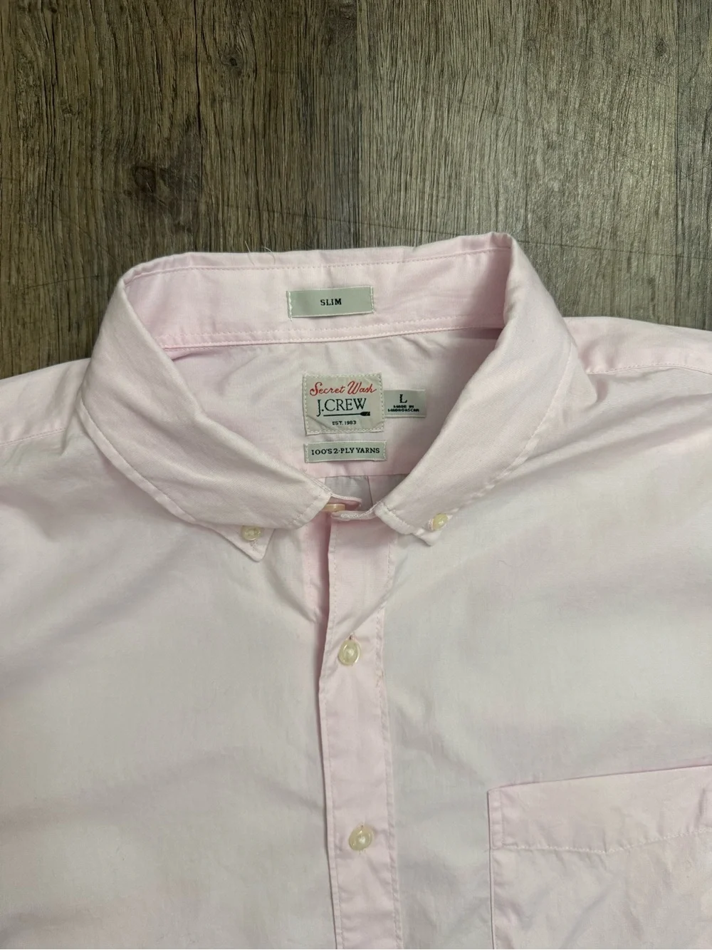 J. Crew • Secret Wash Cotton Poplin Shirt