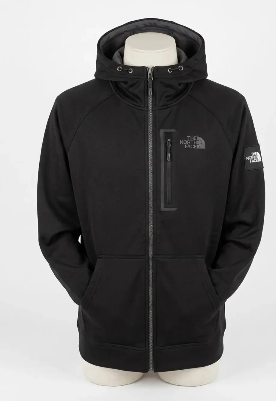 The North Face Tenacious Hybrid Hoodie Black Full Zip Jacket Sportswear Size s