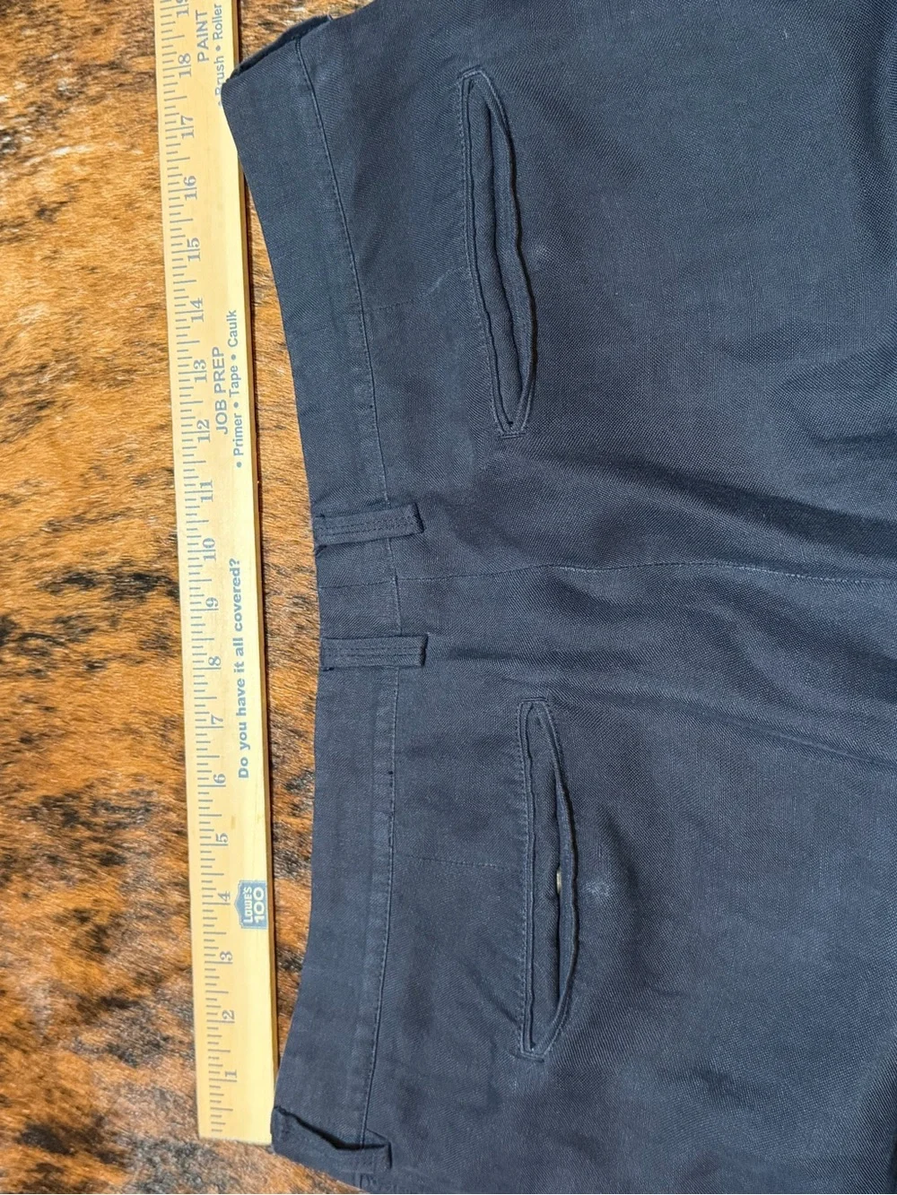 36X29 Tommy Bahama Pants Black Mulberry Flat Front Linen 61% Silk 39% Trousers