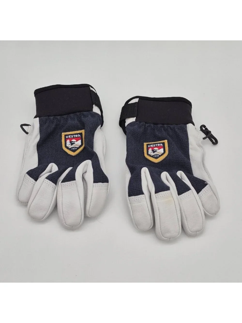 Hestra Army Leather Patrol Jr. Kids Ski Gloves Navy Size 4 Insulated 5-Finger